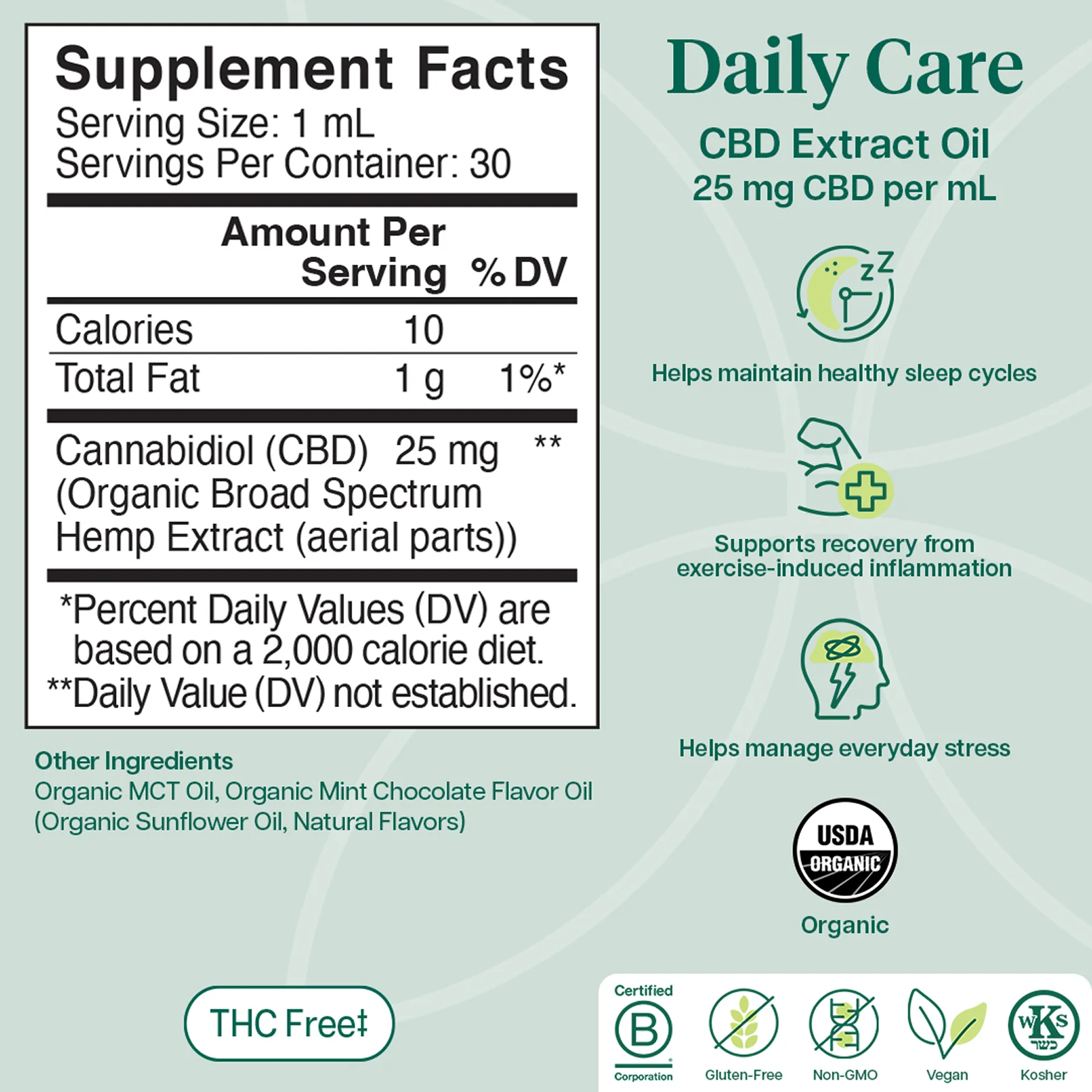 Daily Care 25MG THC-Free CBD Oil - Image 6
